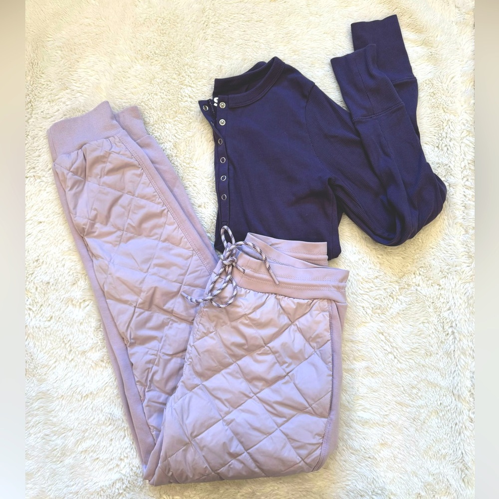 Athleta Down Jogger & Henley long sleeve